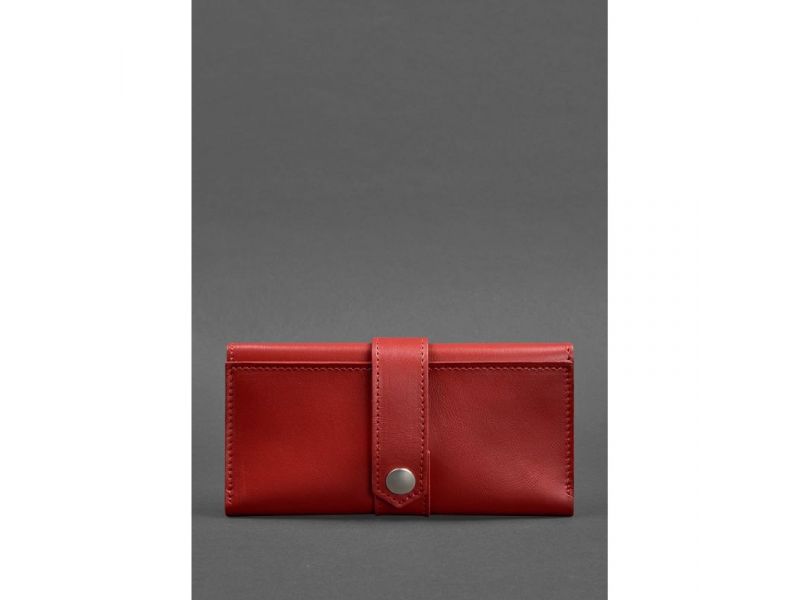 Кожаное женское портмоне 3.0 красное Krast, фото 1