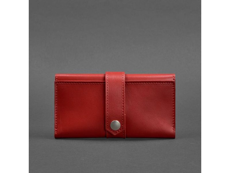 Кожаное женское портмоне 3.0 красное Krast, фото 5