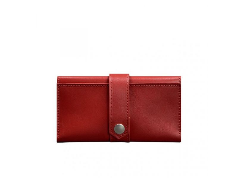 Кожаное женское портмоне 3.0 красное Krast, фото 6