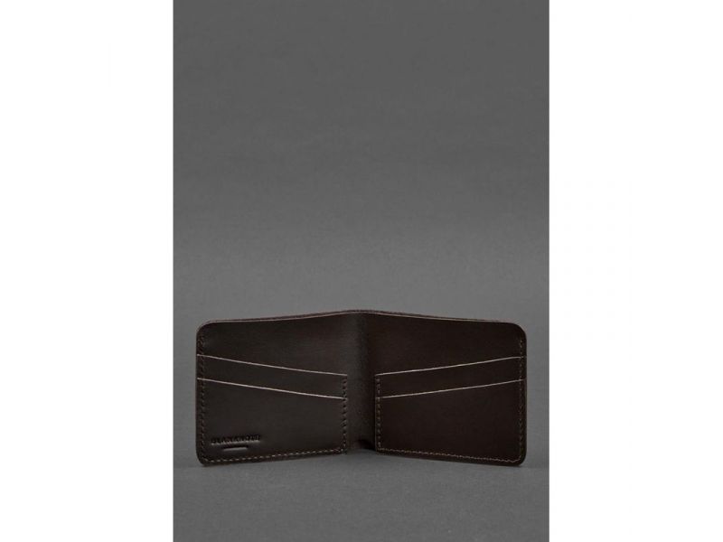 Мужское кожаное портмоне 4.1 (4 кармана) коричневое, фото 3
