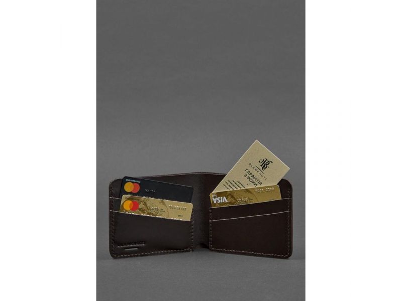 Мужское кожаное портмоне 4.1 (4 кармана) коричневое, фото 2