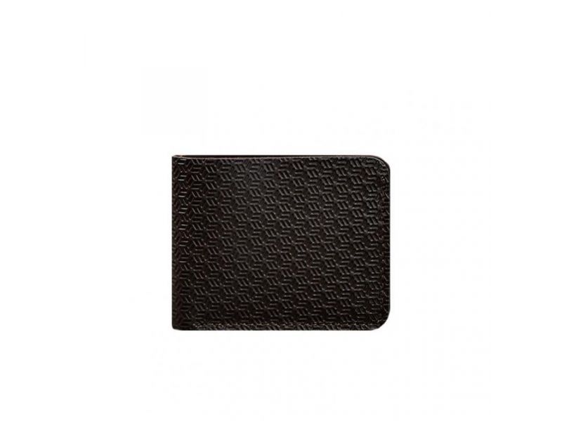 Мужское кожаное портмоне 4.1 (4 кармана) коричневое Карбон, фото 6