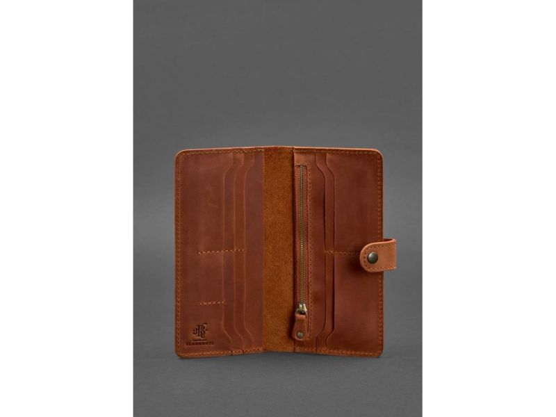 Кожаное портмоне 7.0 светло-коричневое Crazy Horse, фото 3