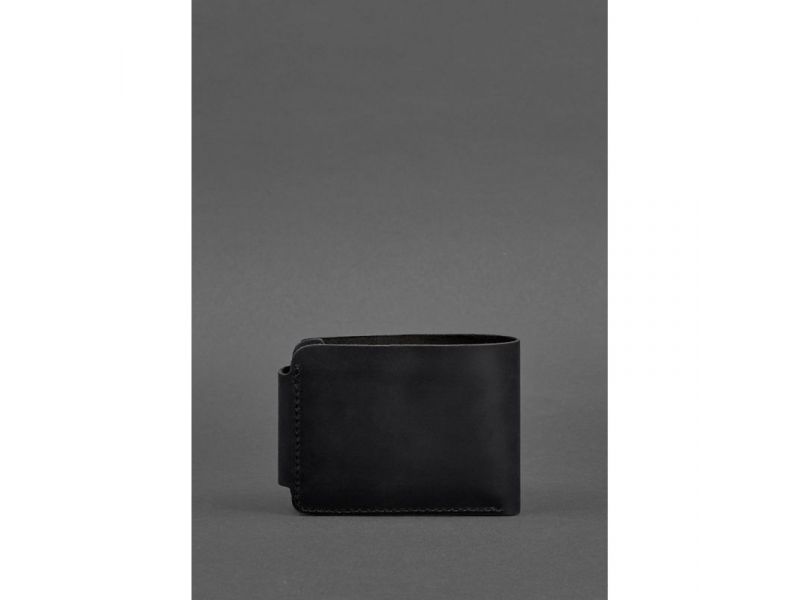 Мужское кожаное портмоне Zeus 9.0 черное Crazy Horse, фото 3