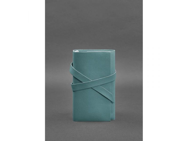 Женский кожаный блокнот (Софт-бук) 1.0 Бирюзовый, фото 1