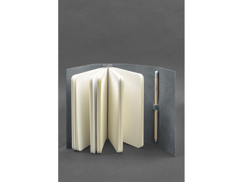 Женский кожаный блокнот (Софт-бук) 1.0 Серый с розовым, фото 2