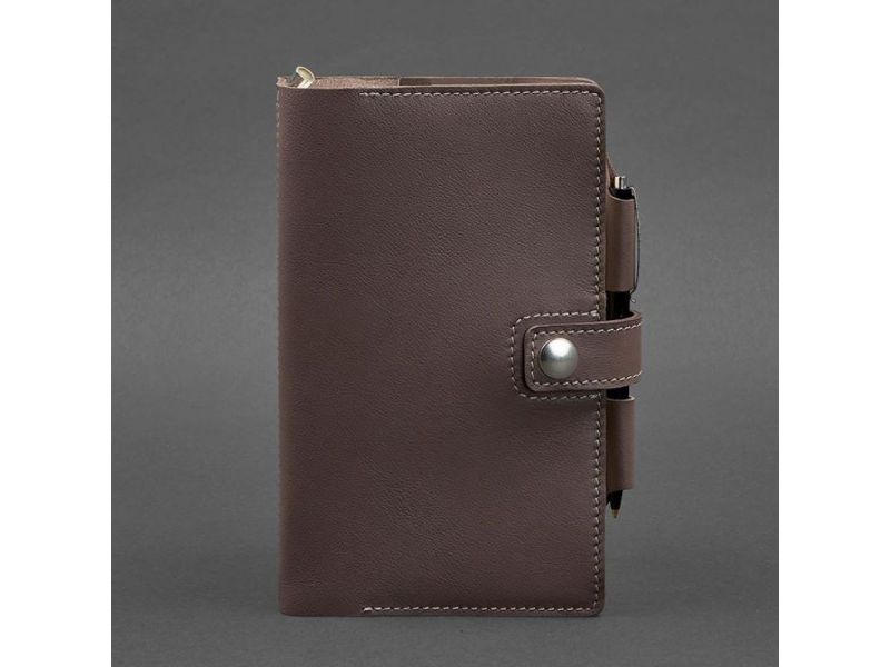 Кожаный блокнот (Софт-бук) 4.0 темно-бежевый, фото 5