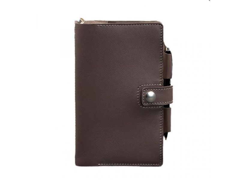 Кожаный блокнот (Софт-бук) 4.0 темно-бежевый, фото 6