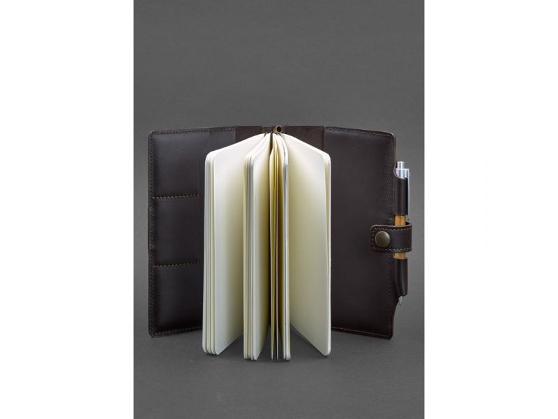 Кожаный блокнот (Софт-бук) 4.0 темно-коричневый, фото 2