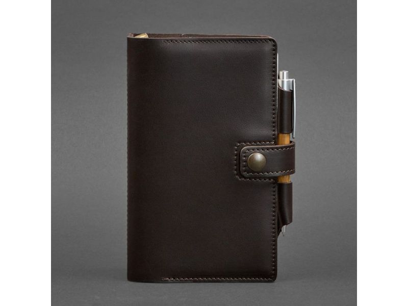 Кожаный блокнот (Софт-бук) 4.0 темно-коричневый, фото 5