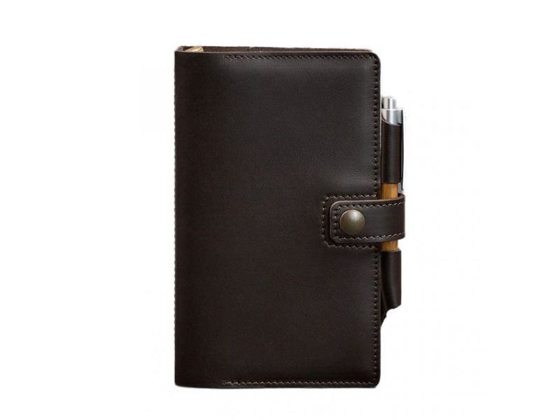 Кожаный блокнот (Софт-бук) 4.0 темно-коричневый, фото 6