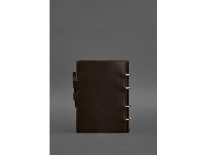 Кожаный блокнот с датированным блоком (Софт-бук) 9.1 темно-коричневый, фото 5