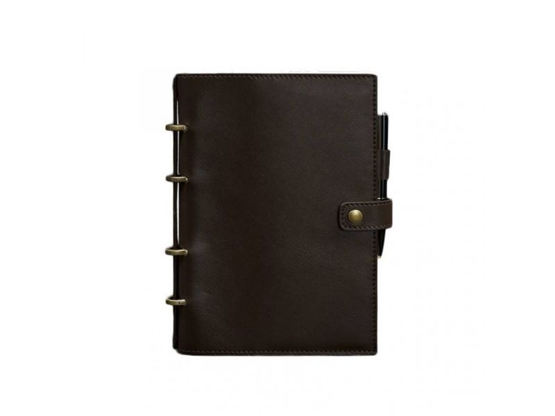 Кожаный блокнот с датированным блоком (Софт-бук) 9.1 темно-коричневый, фото 7