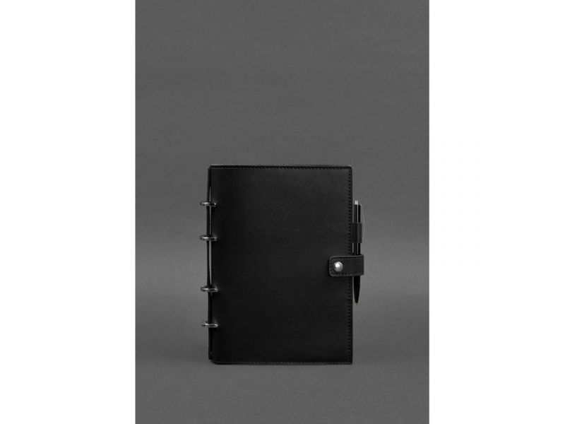 Кожаный блокнот с датированным блоком (Софт-бук) 9.1 черный, фото 1