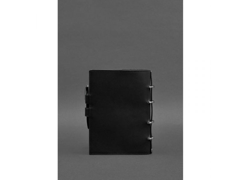 Кожаный блокнот с датированным блоком (Софт-бук) 9.1 черный, фото 3