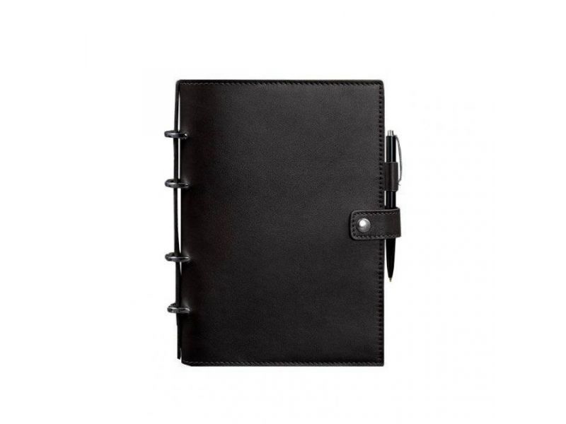 Кожаный блокнот с датированным блоком (Софт-бук) 9.1 черный, фото 5