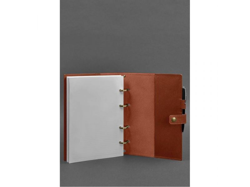 Кожаный блокнот с датированным блоком (Софт-бук) 9.1 светло-коричневый, фото 3