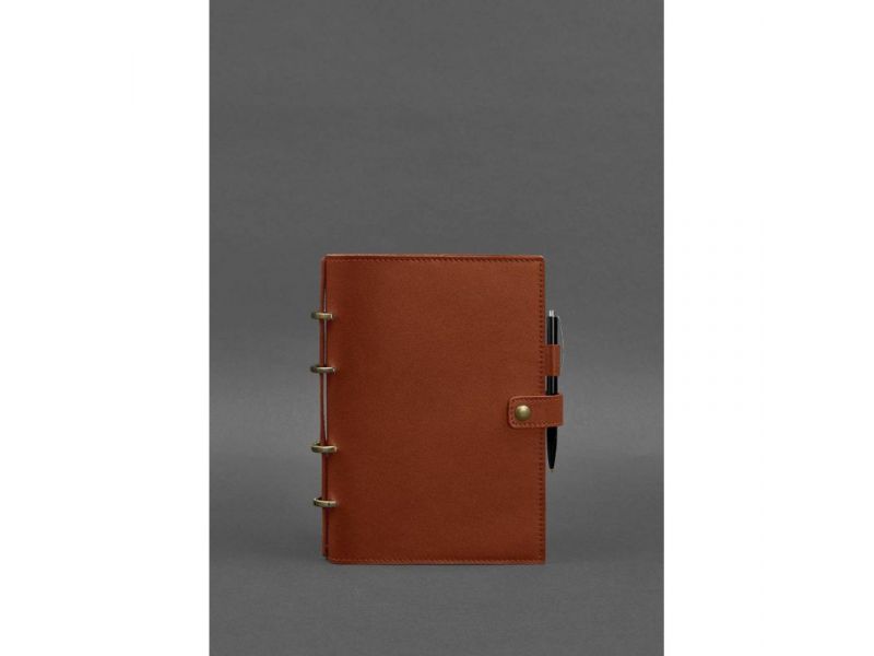 Кожаный блокнот с датированным блоком (Софт-бук) 9.1 светло-коричневый, фото 1