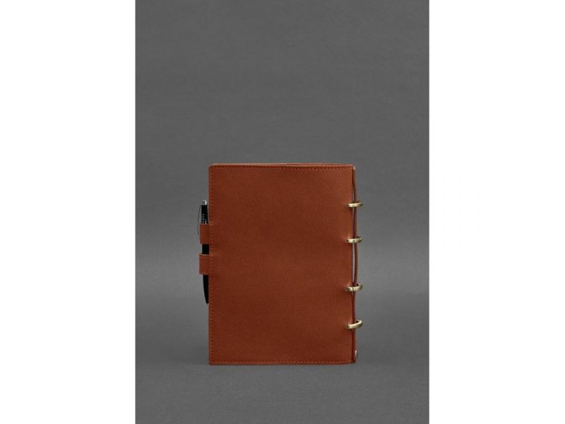 Кожаный блокнот с датированным блоком (Софт-бук) 9.1 светло-коричневый, фото 4