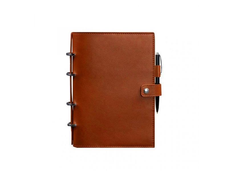 Кожаный блокнот с датированным блоком (Софт-бук) 9.1 светло-коричневый, фото 6