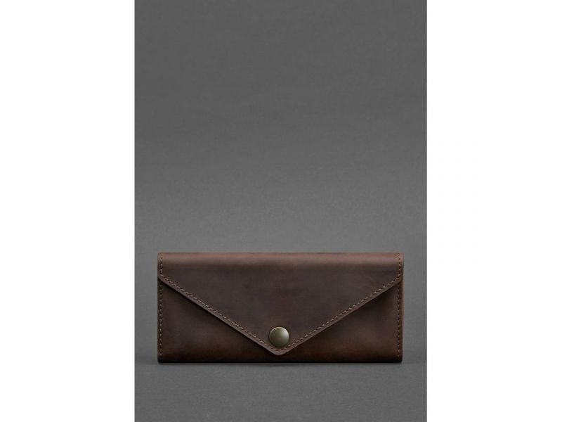 Женский кожаный кошелек Керри 1.0 темно-коричневый Crazy Horse, фото 1