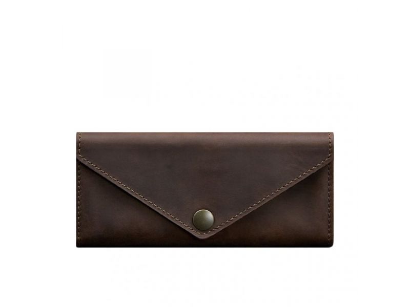 Женский кожаный кошелек Керри 1.0 темно-коричневый Crazy Horse, фото 6