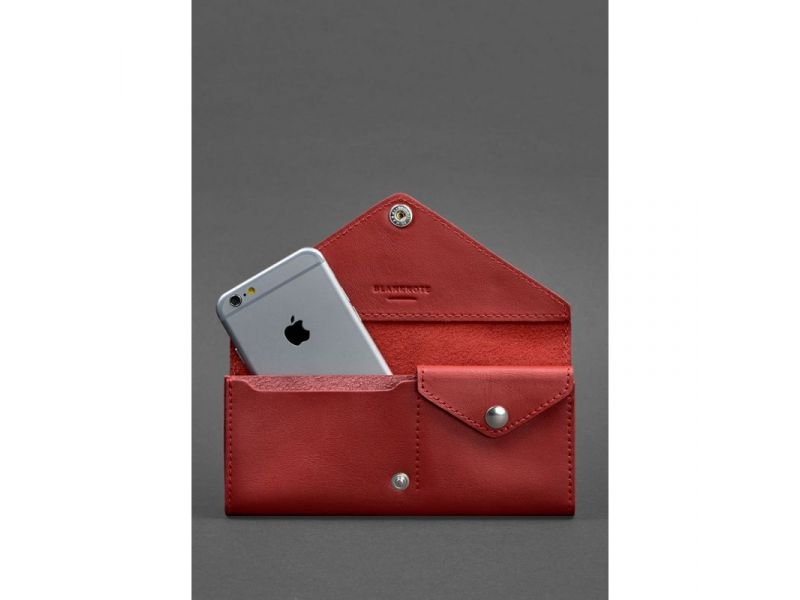 Женский кожаный кошелек Керри 1.0 красный, фото 3