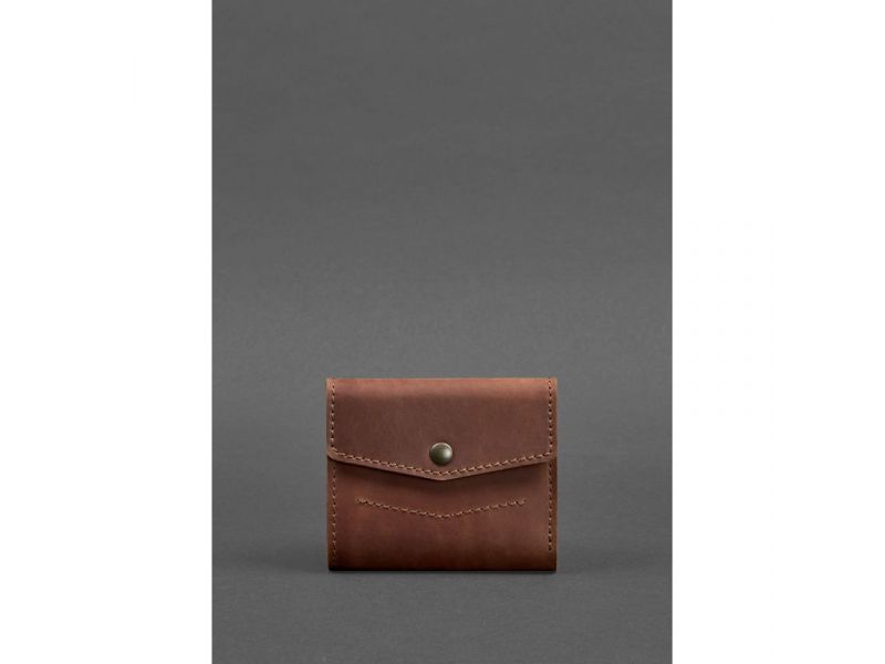 Кожаный кошелек 2.1 светло-коричневый Crazy Horse, фото 1