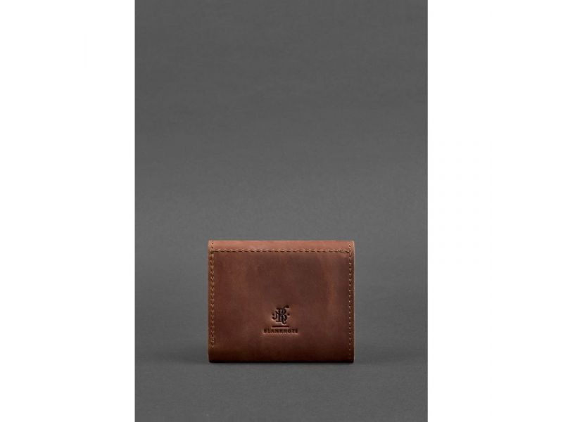 Кожаный кошелек 2.1 светло-коричневый Crazy Horse, фото 4