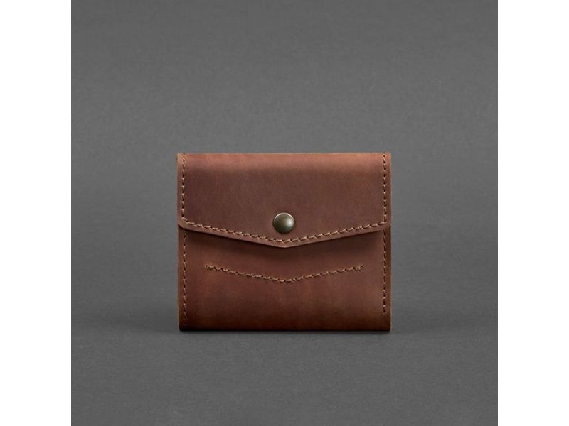 Кожаный кошелек 2.1 светло-коричневый Crazy Horse, фото 5