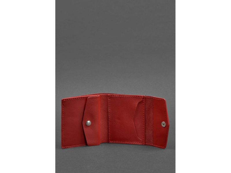 Женский кожаный кошелек 2.1 красный Krast, фото 3