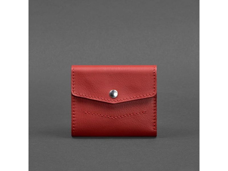 Женский кожаный кошелек 2.1 красный Krast, фото 5