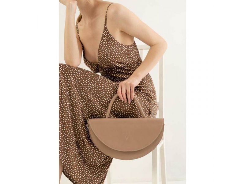 Женская кожаная сумка Сhris maxi карамель краст, фото 2