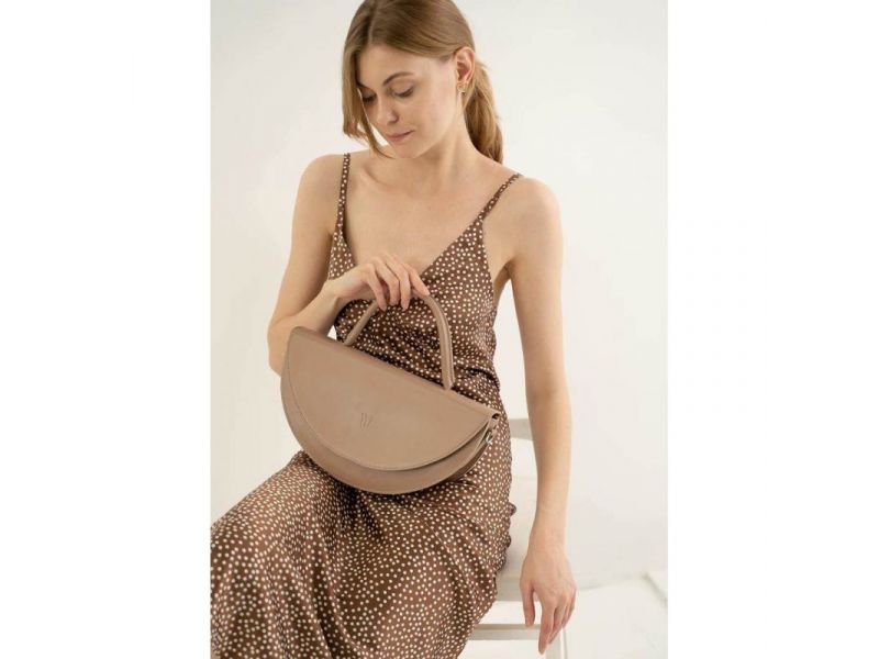 Женская кожаная сумка Сhris maxi карамель краст, фото 4