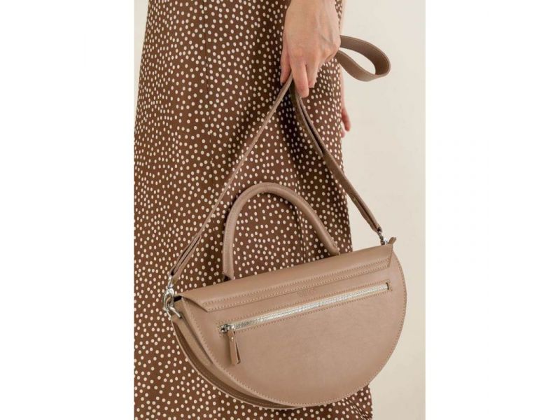 Женская кожаная сумка Сhris maxi карамель краст, фото 5