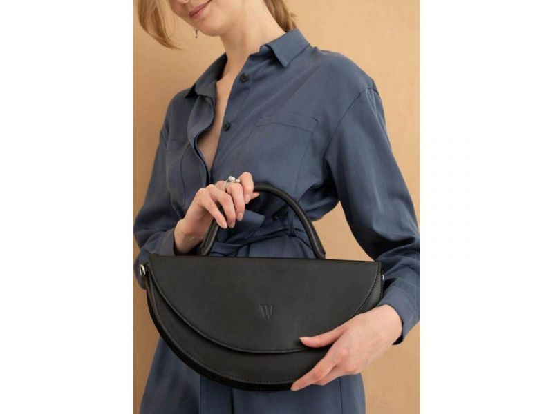 Женская кожаная сумка Сhris maxi черная, фото 1