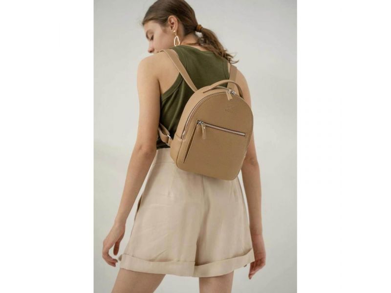 Кожаный рюкзак Groove S карамель флотар, фото 2