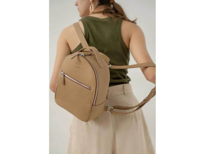 Кожаный рюкзак Groove S карамель флотар, фото 3