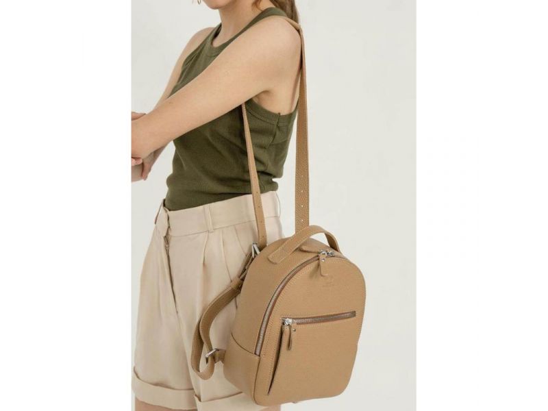 Кожаный рюкзак Groove S карамель флотар, фото 4