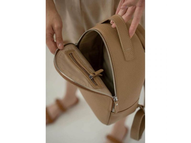 Кожаный рюкзак Groove S карамель флотар, фото 6