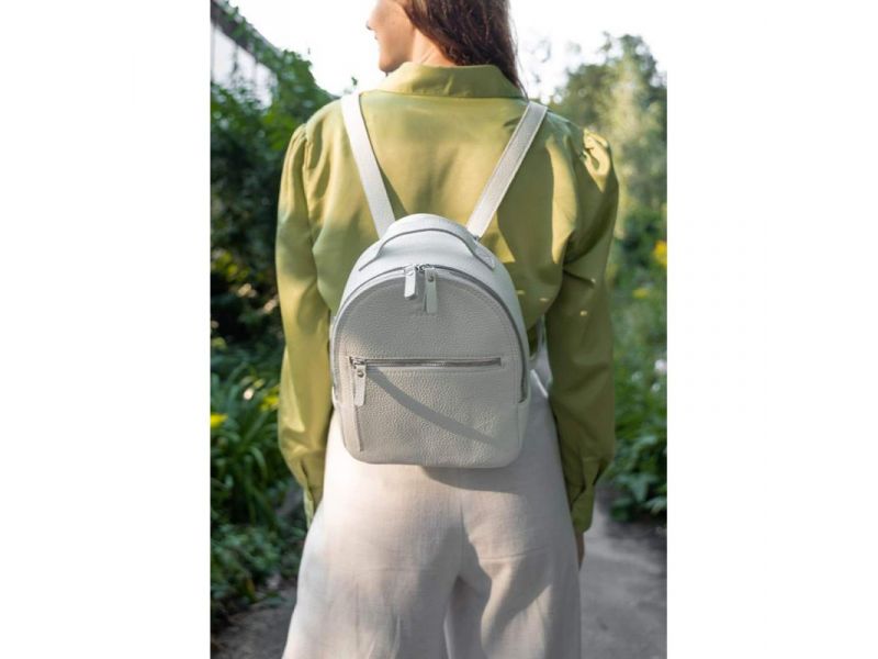 Кожаный рюкзак Groove S белый, фото 1