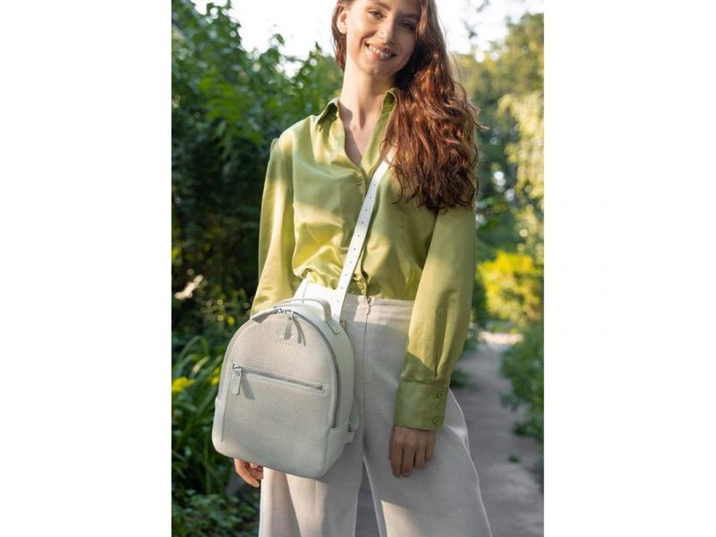 Кожаный рюкзак Groove S белый, фото 2