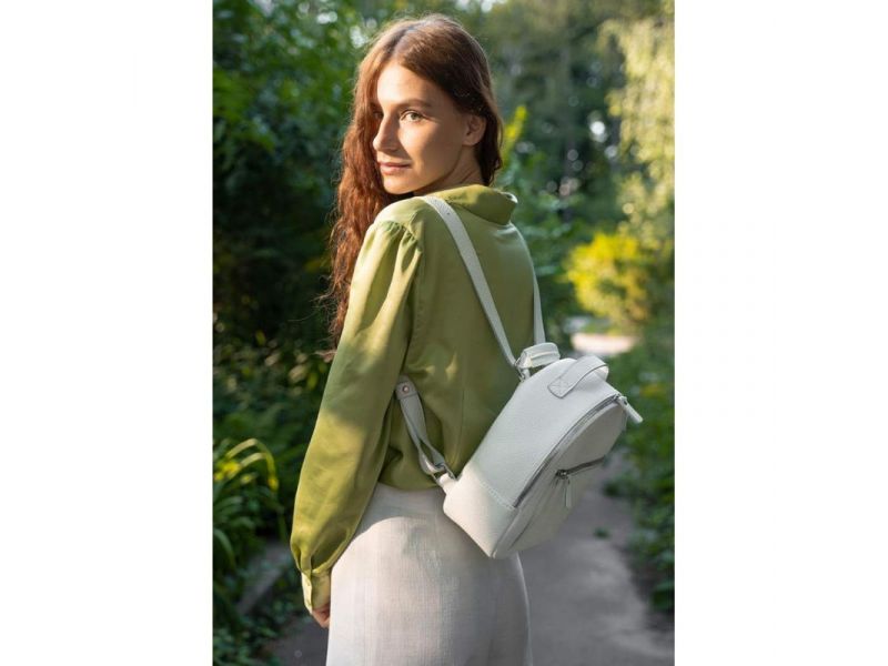 Кожаный рюкзак Groove S белый, фото 3