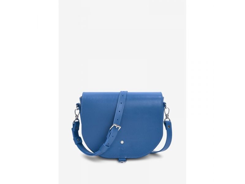Женская кожаная сумка Ruby L ярко-синяя, фото 2