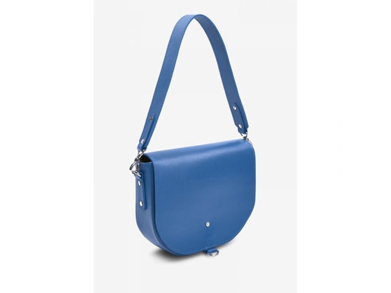 Женская кожаная сумка Ruby L ярко-синяя, фото 4