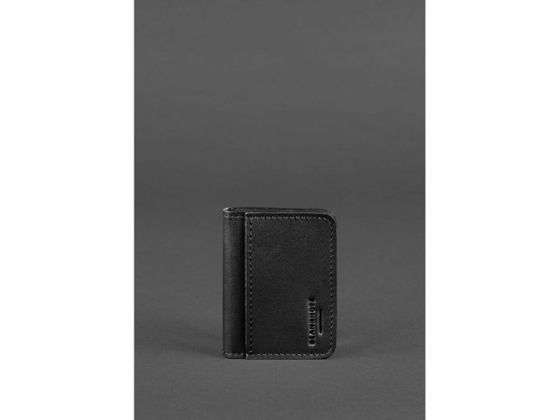 Кожаная обложка для ID-паспорта и водительских прав 4.1 черная с гербом, фото 1