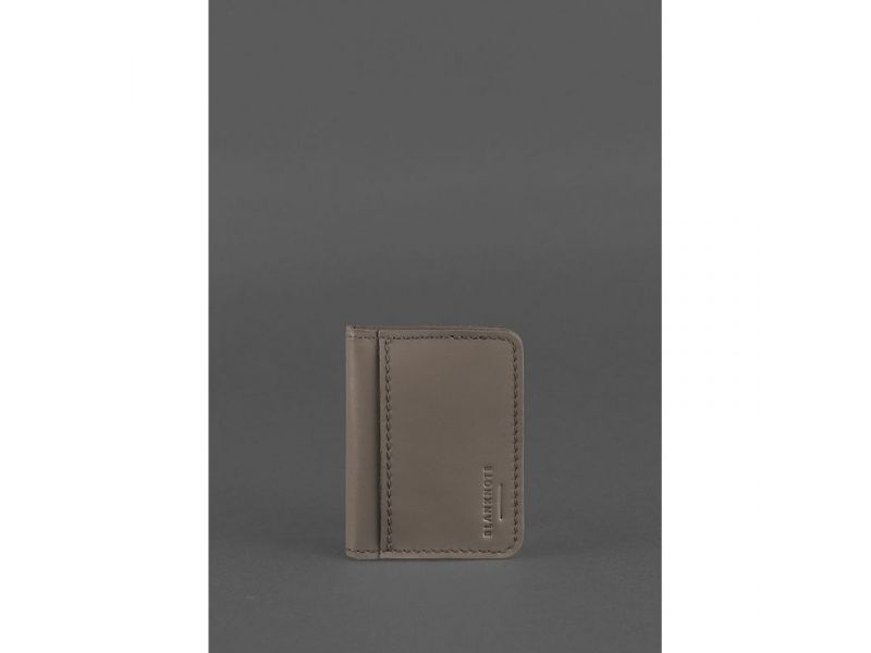 Кожаная обложка для ID-паспорта и водительских прав 4.1 темно-бежевая с гербом, фото 1