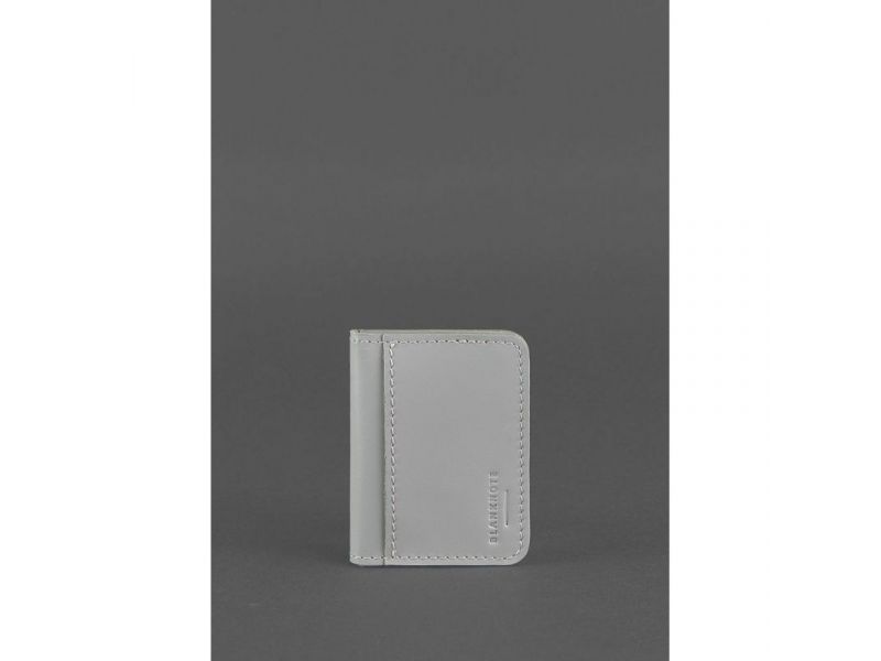 Кожаная обложка для ID-паспорта и водительских прав 4.1 Серая с гербом, фото 1