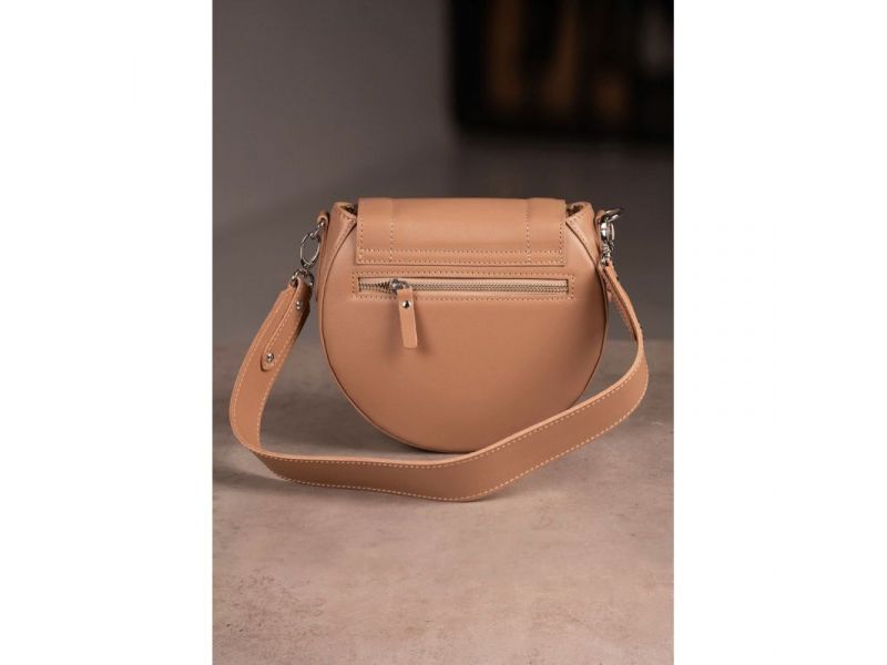 Женская кожаная сумка Mandy карамель краст, фото 2