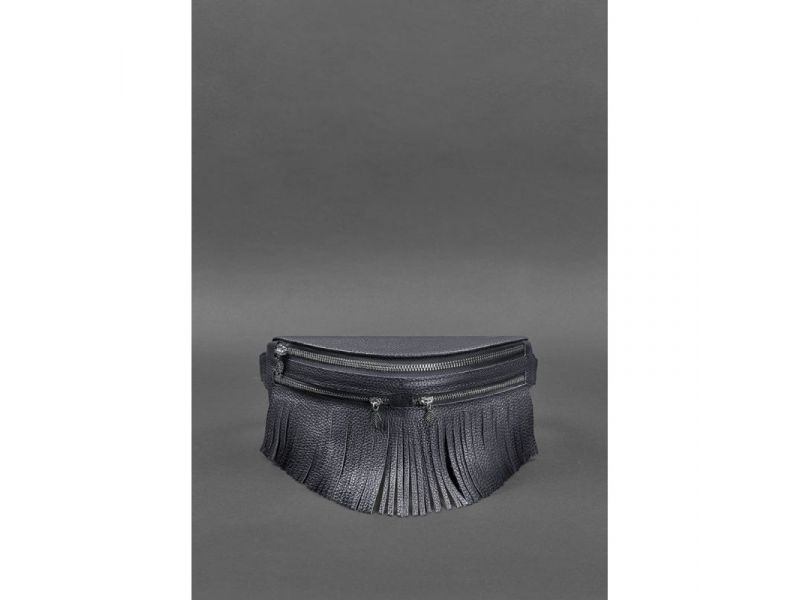 Кожаная женская сумка на пояс Spirit темно-синяя, фото 1